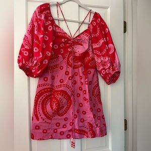 Farm Rio pink mini dress